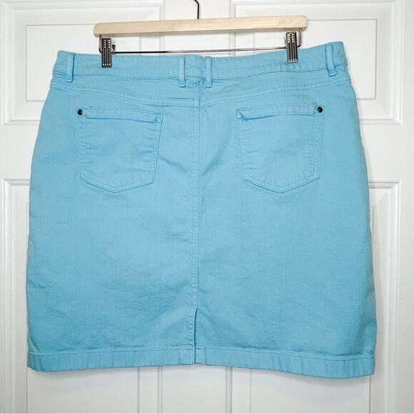 L.L. Bean Favorite‎ Denim Skirt Women's Blue Casual Knee Length Jean Skirt 18 - Picture 3 of 5